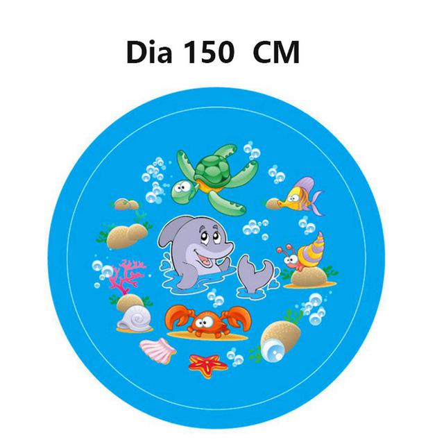 

170 см детские игрушки водный коврик детский коврик летний пляжный надувной распылитель воды подушка уличный газон детский игровой коврик игры игровой коврик 150cm синий