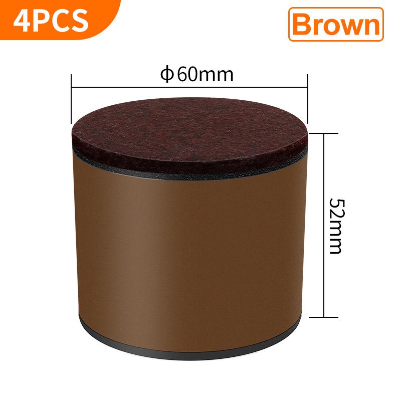 4PCS Carbon Steel Furniture Riser Beg Leg Raiser Adds Height To Heavy Furniture Round Square Sofa Chair Table Feet Riser Black