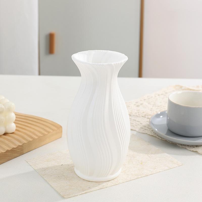 Nordic Plastic Small Vase for Table Flower Vase Tall Large Plastic Vases for Wedding Centerpieces Home Living Room Wedding Decor