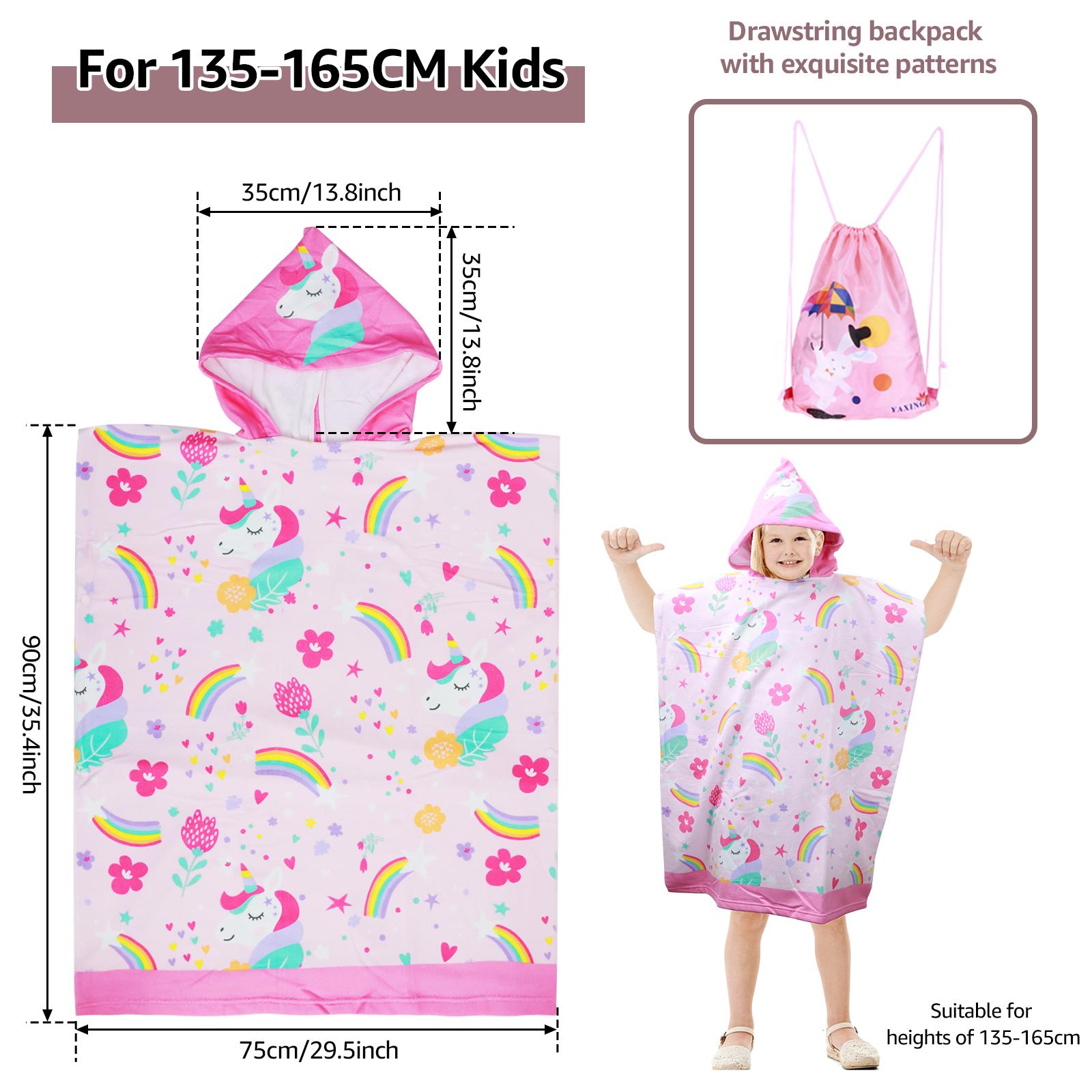 

Мультяшное детское банное полотенце Микрофибра Детский халат-накидка с капюшоном Детский пляжный халат для переодевания Полотенце-накидка