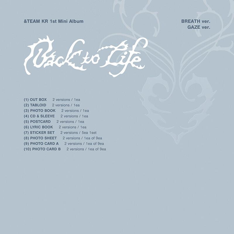 &TEAM KR 1° Mini Album [Back to Life] (RESPIRO Ver. / GAZE Ver.)