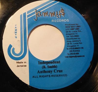 7inch Record ANTHONY CRUZ - Independent NONE Jammy's Records Jamaica Reggae, Ska & Dub Used