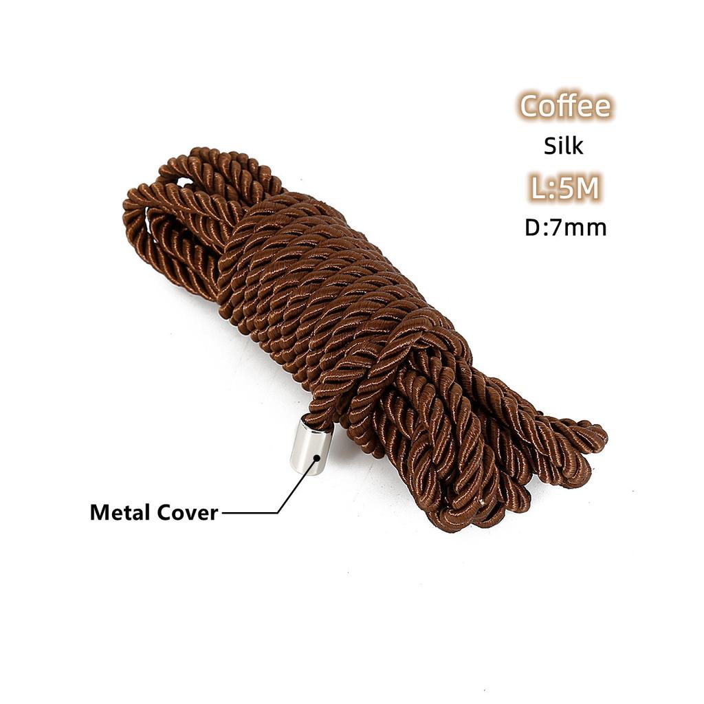 5m 10m Silk Restraints Handcuffs Sexy Binding Rope for Men Women Couples Bdsm Slave Body Bondage Shibari Flirting Erotic Product