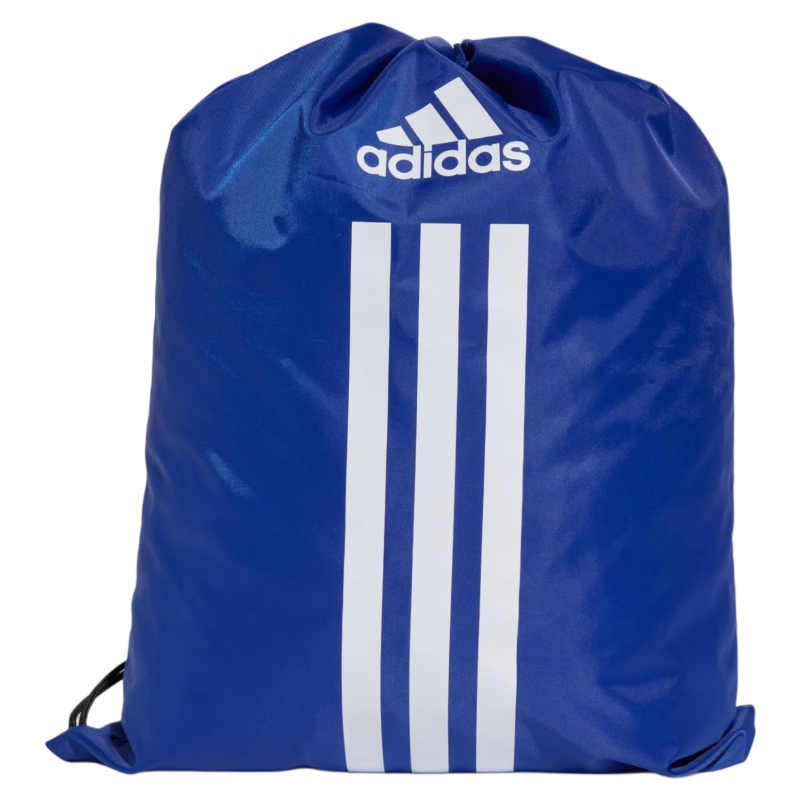 Adidas Power Gym Sack 16L Sports Fitness Travel Polyester Backpack Unisex Backpack Deep-Blue White IX3175 Dark Blue & White