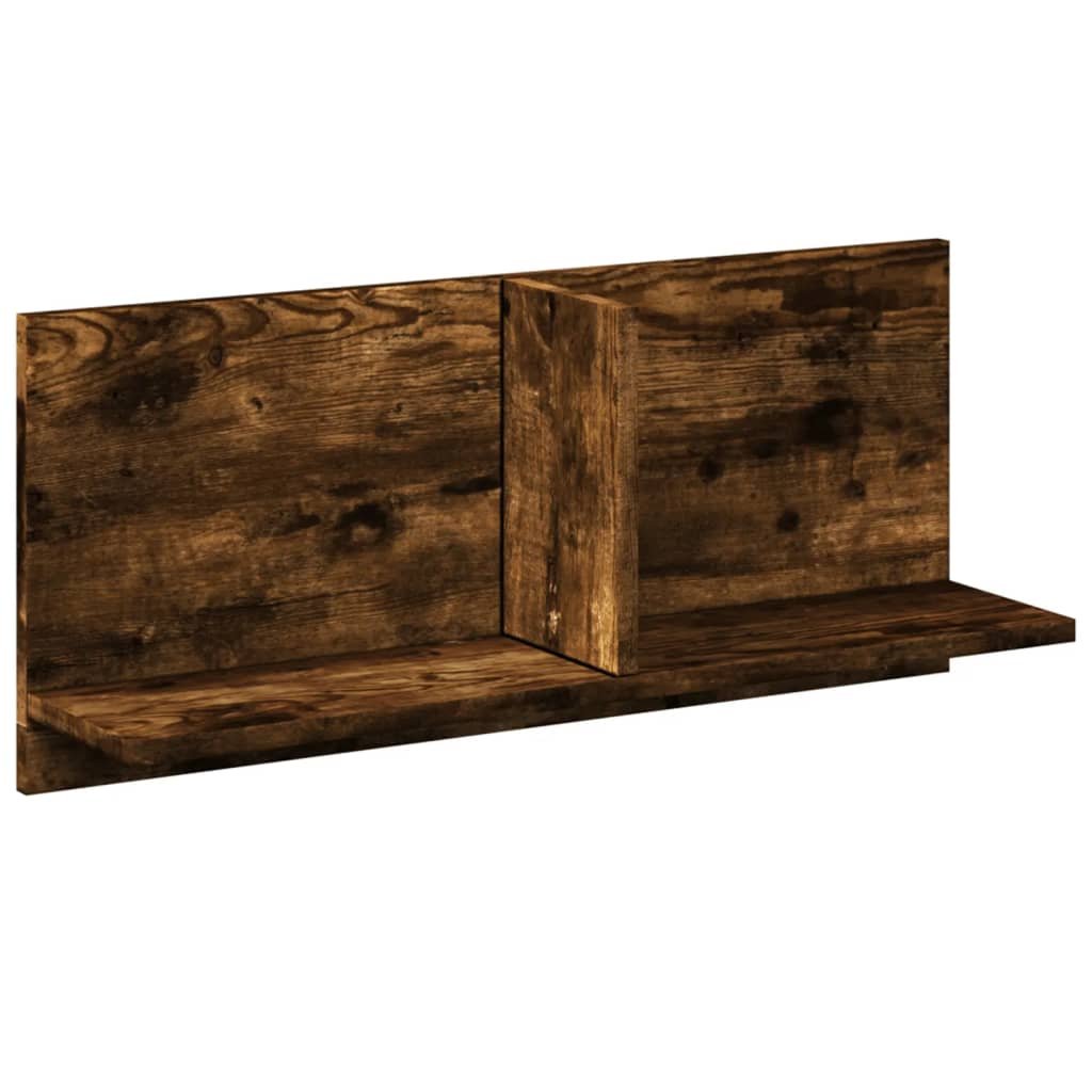 Wall Cabinet 70 x 16.5 x 30 cm Smoked Oak Wood Based Material