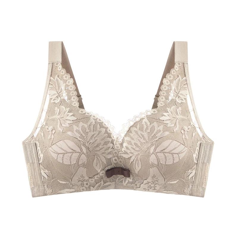 B C D Dámské 3D Košíčky Podprsenka Bez Kostic Pohodlná Plné Košíčky pro Velká Prsa Ženská Sexy Krajka Síťovina Nastavitelná Podprsenka Měkká Tenká Vycpávka Top Podprsenka