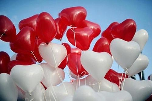 Pastel Heart Balloons, White, 100 Pcs.