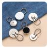 2/6 Pcs 10mm Metal Collar Buttons Extenders Elastic Button Extender Neck Extenders for Women & Men Jeans Skirt Shirt Dress Coat