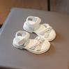 Girls sandals summer 2025 new soft-soled beach shoes little girl open-toed non-slip shoes baby pearl princess shoes