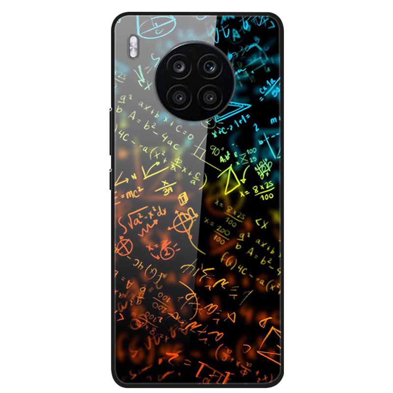 Tempered Glass Cases For Honor 50 Lite Covers Protective Fashion Hard Back Cover for Huawei Honor 50 Lite Phone Cases 50Lite Bag