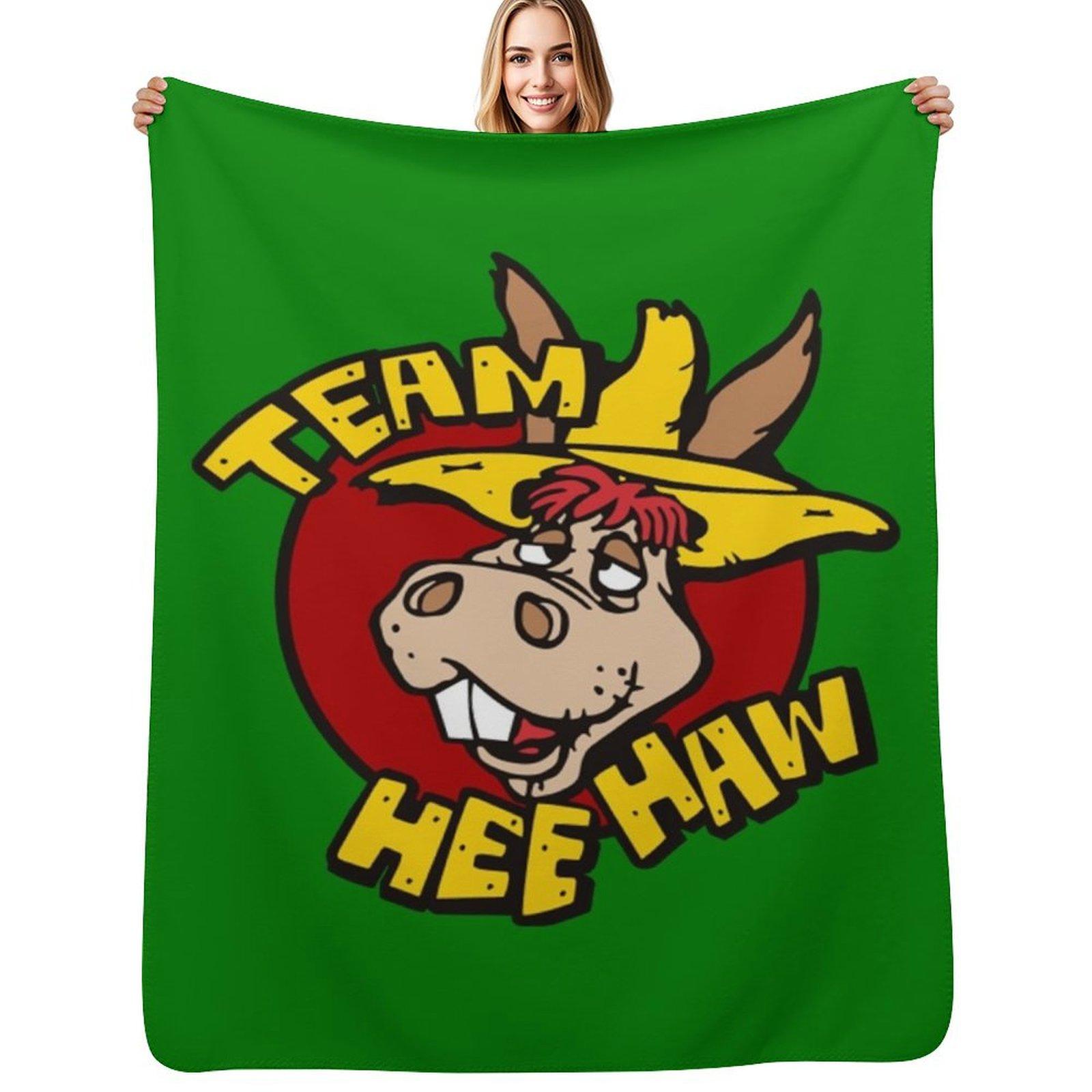Team Hee Haw Throw Blanket Spring Fall Cozy Throw Blanket for Couch 102x76cm(40x30in)