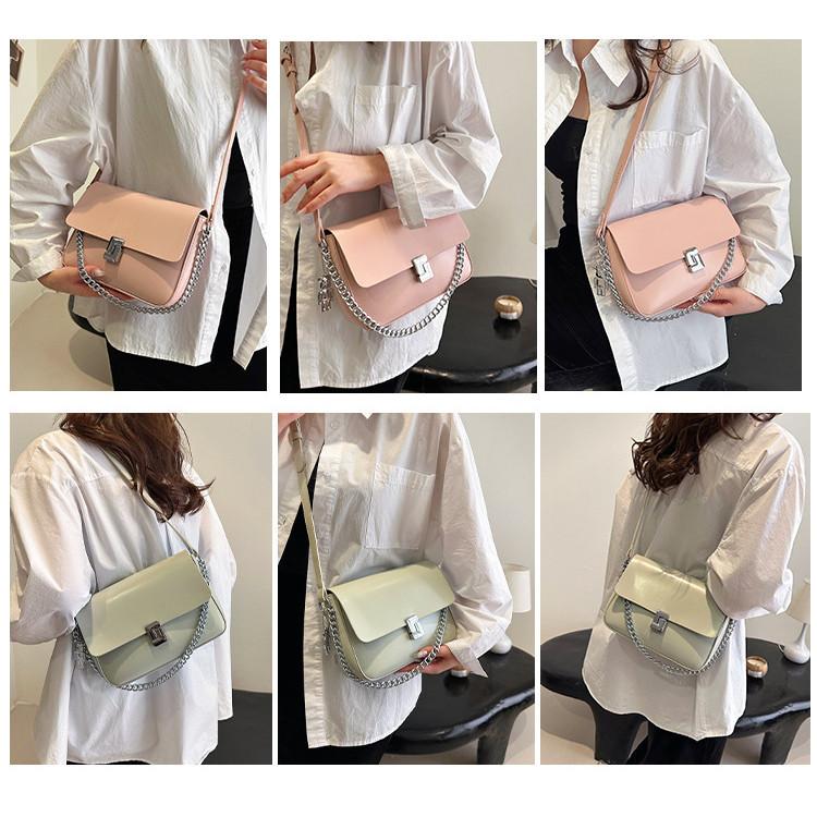 IELGY Женская розовая французская нишевая маленькая квадратная сумка — фото 9