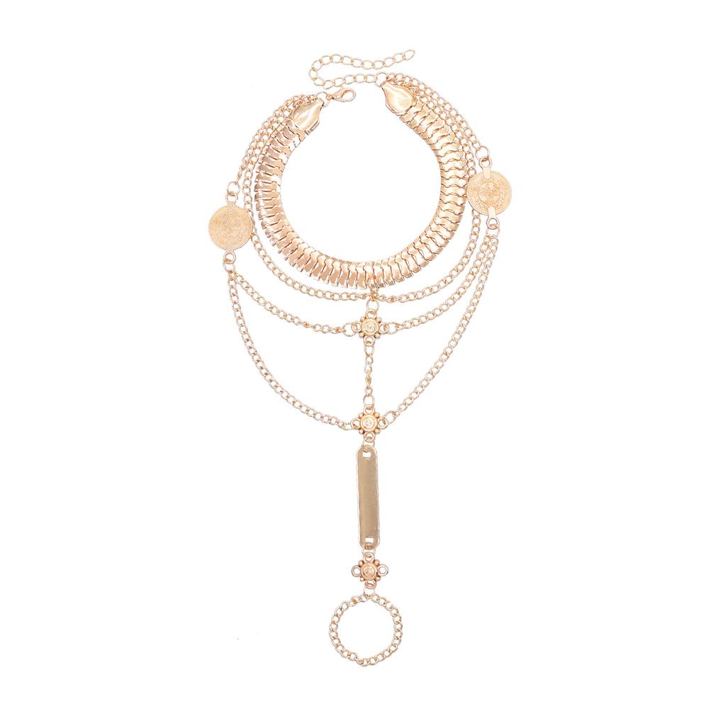 Bohemian Vintage Hollow Flower Finger Bracelet for Women Festival Turkish Slave Bracelets Beach Gypsy Tribal Bangle Sexy Jewelry