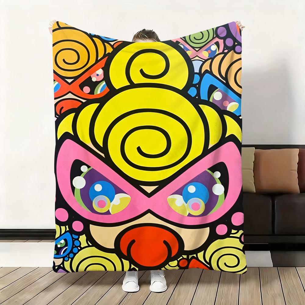 Cute H-Hysteric Mini Throw Soft Flannel Blanket Warm Knee Skin-Friendly Throw for Sofa Office Bed Traveling Winter Oversize
