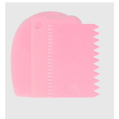 

3PCS Dough Cake Cutter Slicer Spatula for Cake Cream Scraper Pasty Cutters Scraper Irregular Teeth DIY Smoother Kitchen Tool рожевий