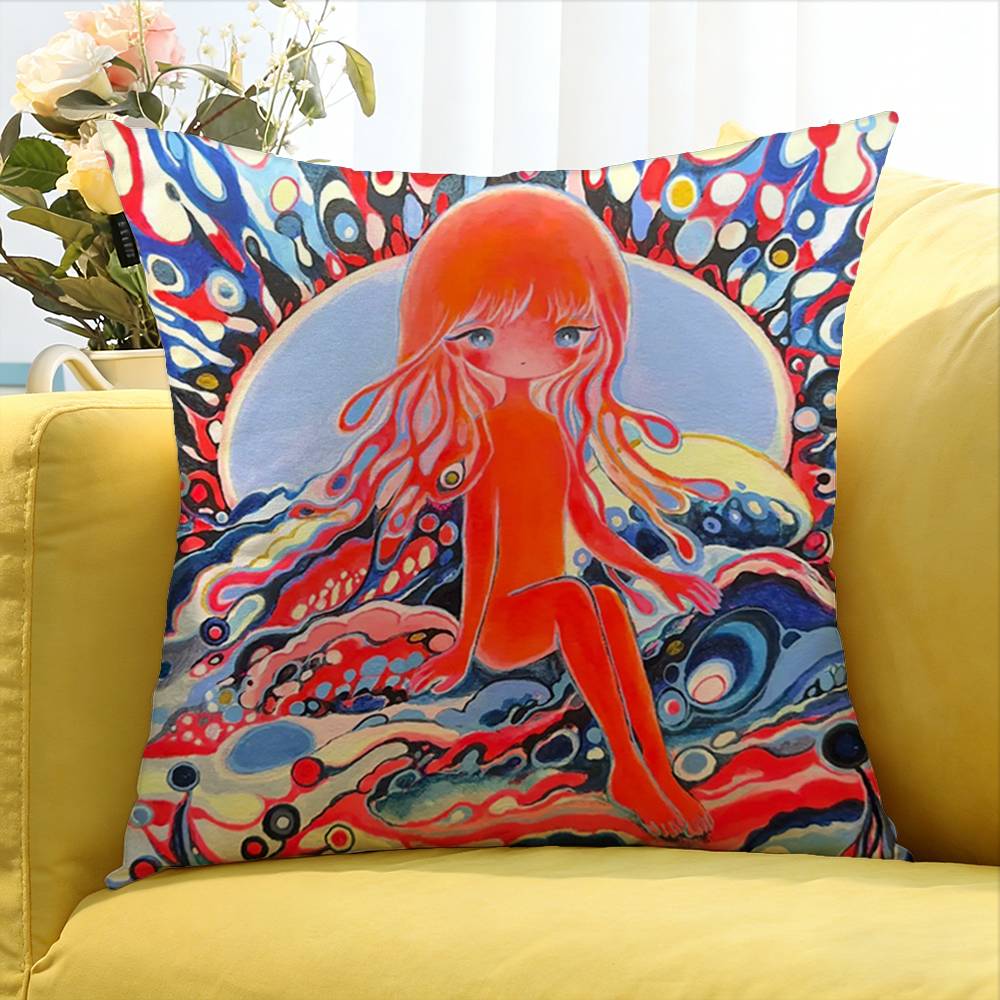 Kikuo Cute Cartoon World Various Sizes Square Pillow Case For Car Home Bedchamber Decor