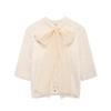 Kaslead New Arrival Women's Clothing Fashion Style Fashion Transparent Organza Bowknot Decoration Knitting Tops 2756126