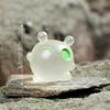 5 Pezzi/Sacchetto Bambola Mini Alieno Carina Luminosa Resina Ornamento per Auto Figure Micro Paesaggio Accessori Decorazione per la Casa Giocattolo Luminoso Regalo