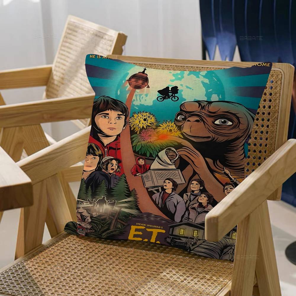 Movie ET The ExtraTerrestrial Cushion Cover Decorative Pillow Sofa Home Decor Case Pillow Cases