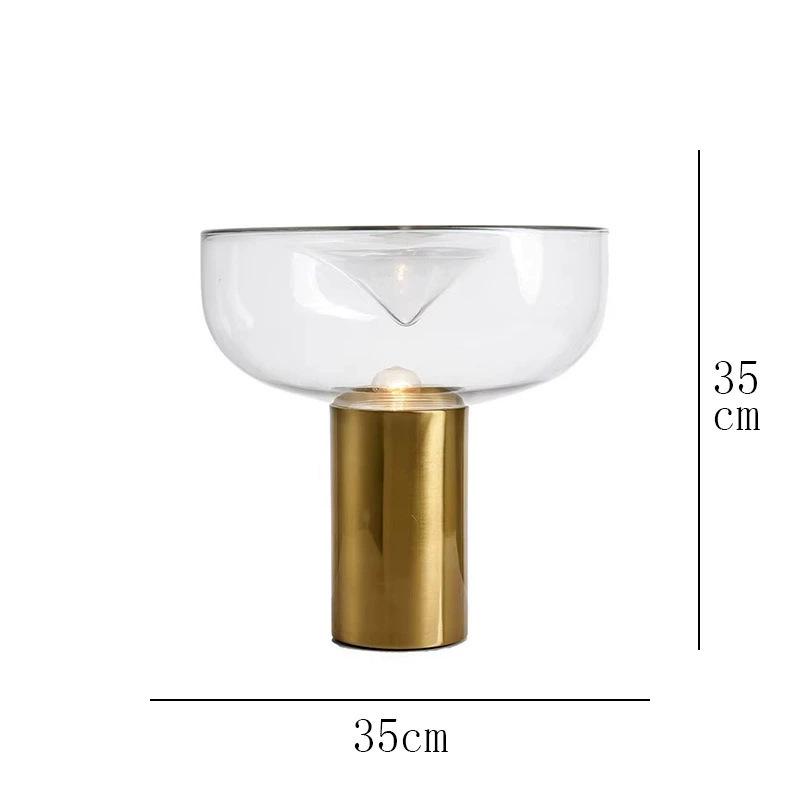 Nordic Modern Glass Table Lamp - Creative, Stylish Lighting for Living Room, Bedroom, Hotel, or Model Room