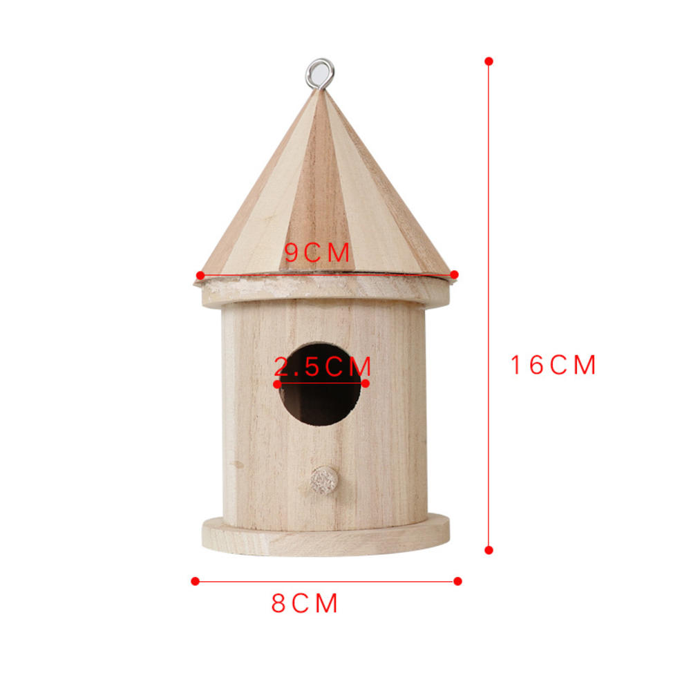 

Деревянный домик для колибри, гнездо для птиц, хижина, подвесная клетка, укрытие, укрытие для колибри, изделия из натурального дерева, садовый декор 2024