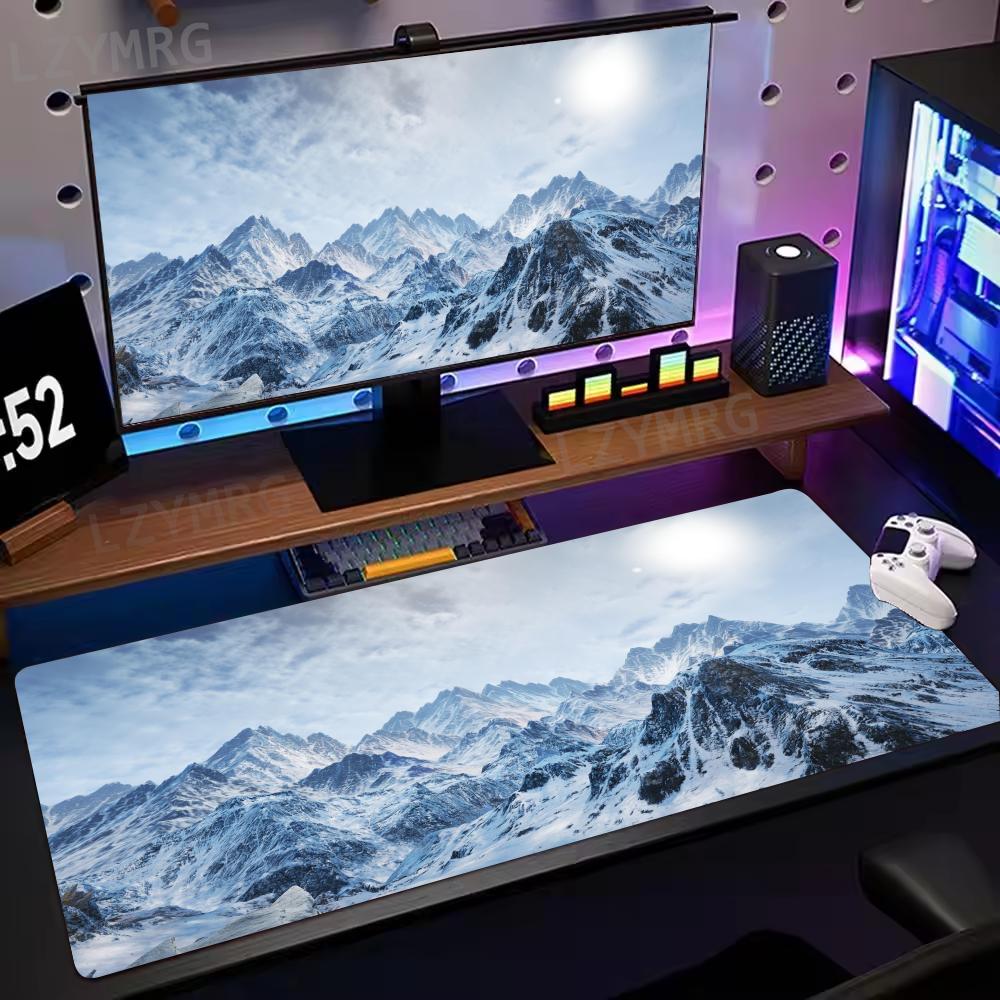 Mountain Landscape Mouse Pad Large Rubber Base Anti-slip PC Desk Accessories Mousepad for Office & Gamer Keyboard Mats Decor Mat