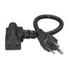 NEMA 5 15P To 5 15R and C7 Double Outlet Power Splitter Cord 14AWG 3 Prong Extension Cable for Speaker Printer Computer