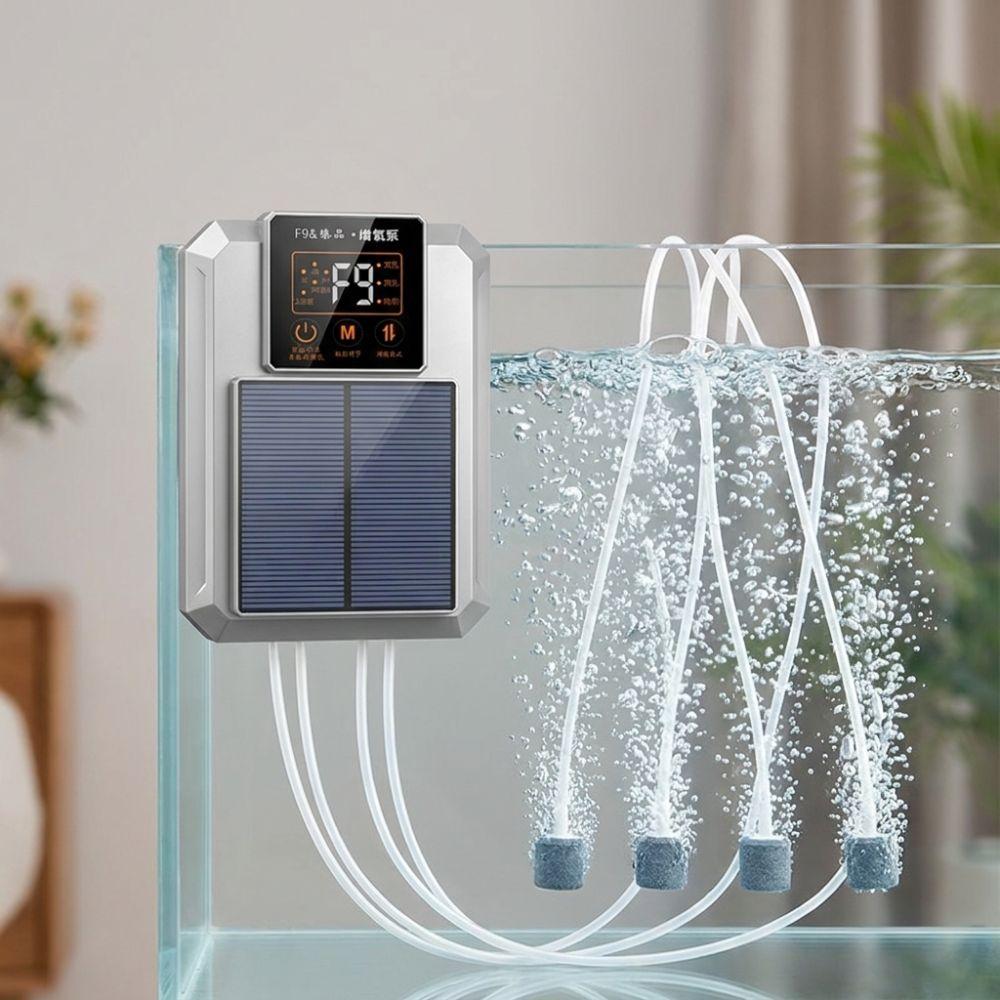 Large Air Volume Solar Oxygen Pump Water Proof Aquarium Air Pump  Power Outage Use