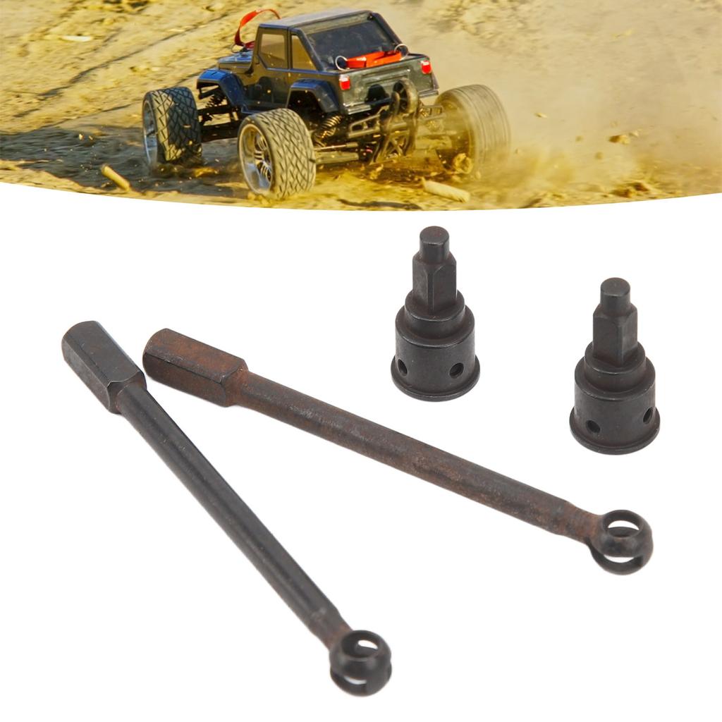 RC Drive Shaft Rust Proof Steel Front Axle Drive Shaft Set Replacement for Axial 1/18 UTB18 Capra Remote Control Car