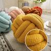 Knotted Ball Throw Pillow Ultra Soft Companionship Decorative Hand-woven Knotted Ball Lamb Velvet Sofa Cushion for Bathroom
