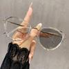 Ochelari pentru Miopie cu Schimbare de Culoare, Ochelari Fotocromici Retro la Modă Ochi de Pisică, Protecție Ochi Blocare Lumină Albastră, Dioptrie Până la -4.0