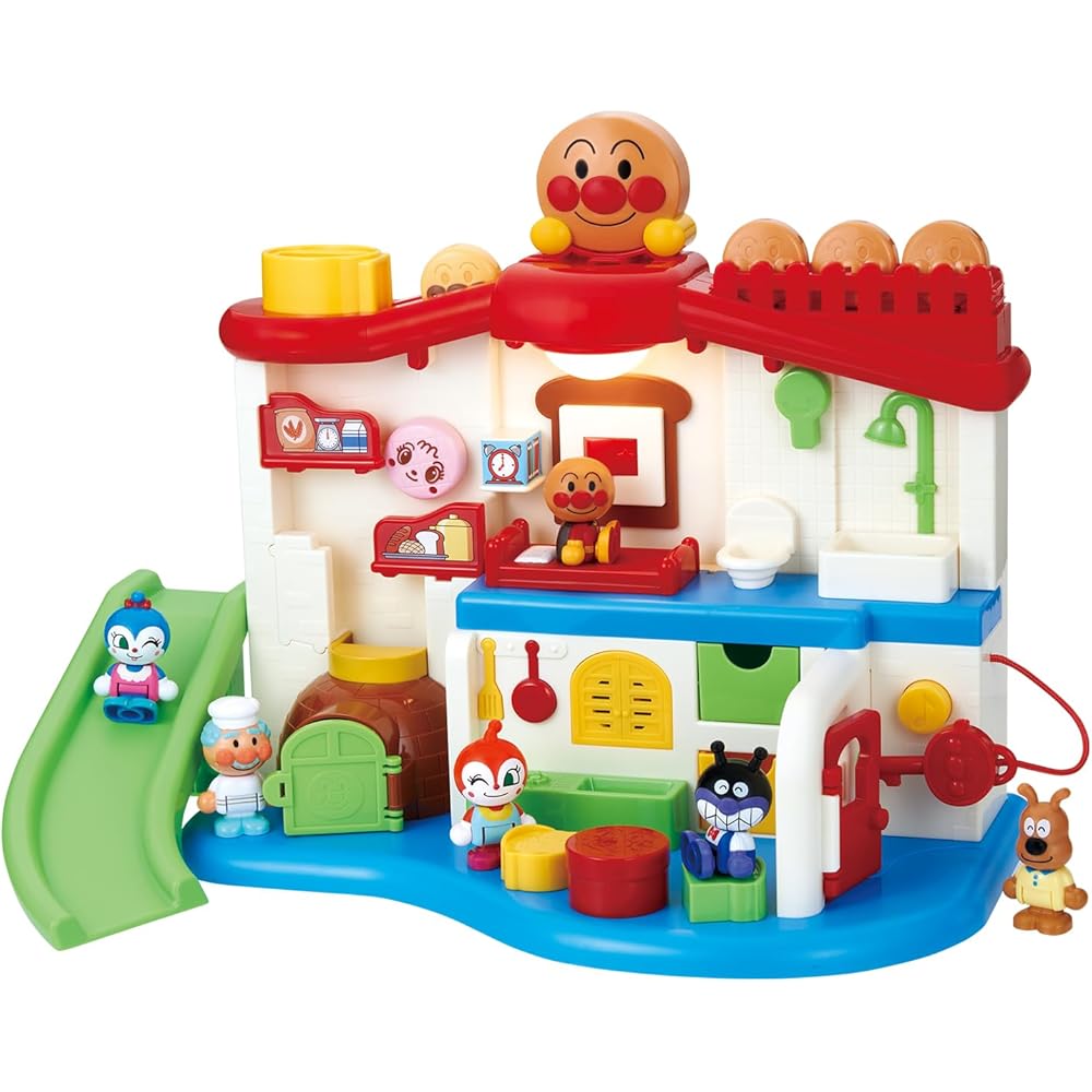 Bandai Anpanman First House DX Playset with Sound and Lights for Ages 2 and Up