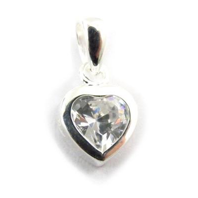 [G1633] - 'Love' Gümüş Kolye Ucu beyaz