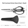 Multi-Functional Detachable Stainless Steel Kitchen Scissors for Cutting Bones & Fish
