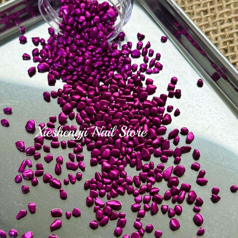 

Новые неровные гальки с электропокрытием - Высокоглянцевые отражающие текстурированные матовые DIY аксессуары 10g per box