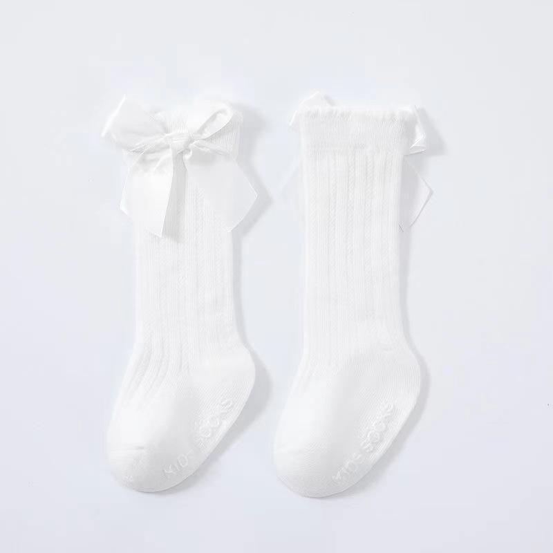 Baby Girl Mid-Calf Bowknot Socks - Red Infant Spring/Autumn Collection