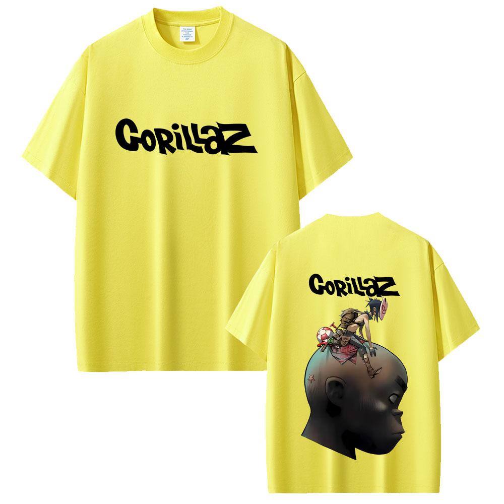 Rock Band Gorillaz Grafik T-Shirt Herren Damen Hip Hop Punk Oversized Streetwear Herrenmode Retro Gothic Kurzarm T-Shirts