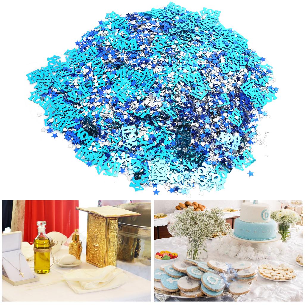Baptism Confetti Letter Moon FiveStar Sequins Baby Shower Decoration for Party DIY