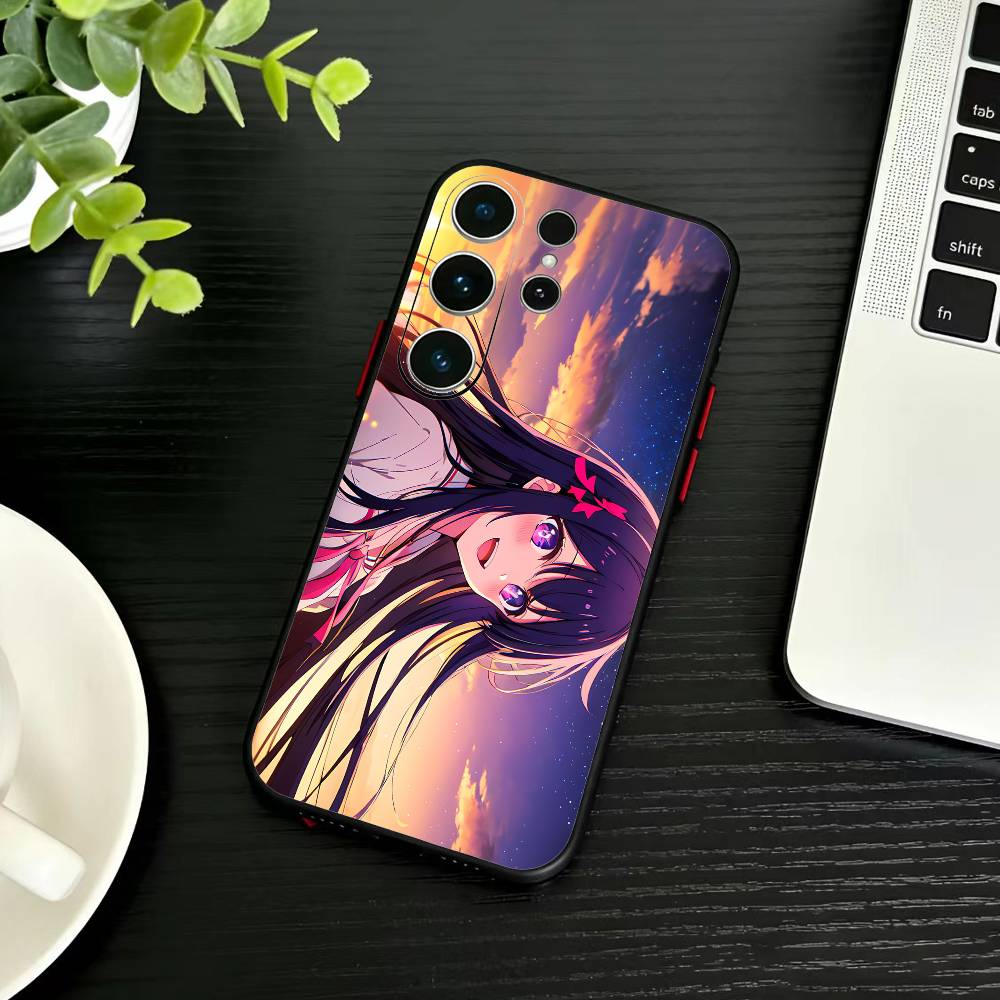 Oshi No Ko A-Anime Cute Phone Case For Samsung S26,S25,S24,S23,S22,S21,S20,S30,Ultra,Plus,Fe,Note,5G Black Cover