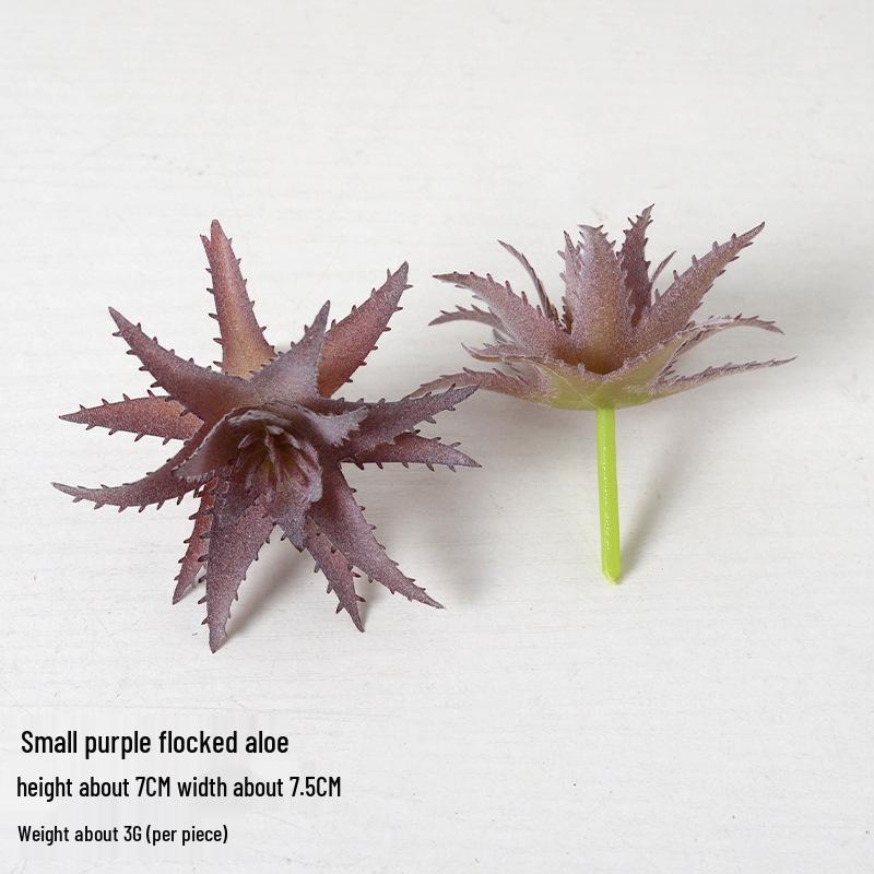 Mini Flocking Artificial Succulent Bonsai for DIY Wall Decor