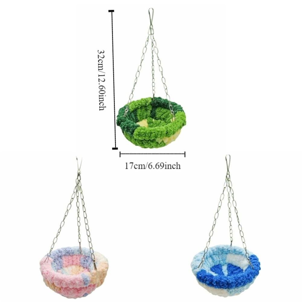 Parrot Birdhouse Warm Bird Hanging Hammock Thicken Bite Resistant Parrot Cotton Nest Comfortable Soft Parrot Sleeping Bed Aviary