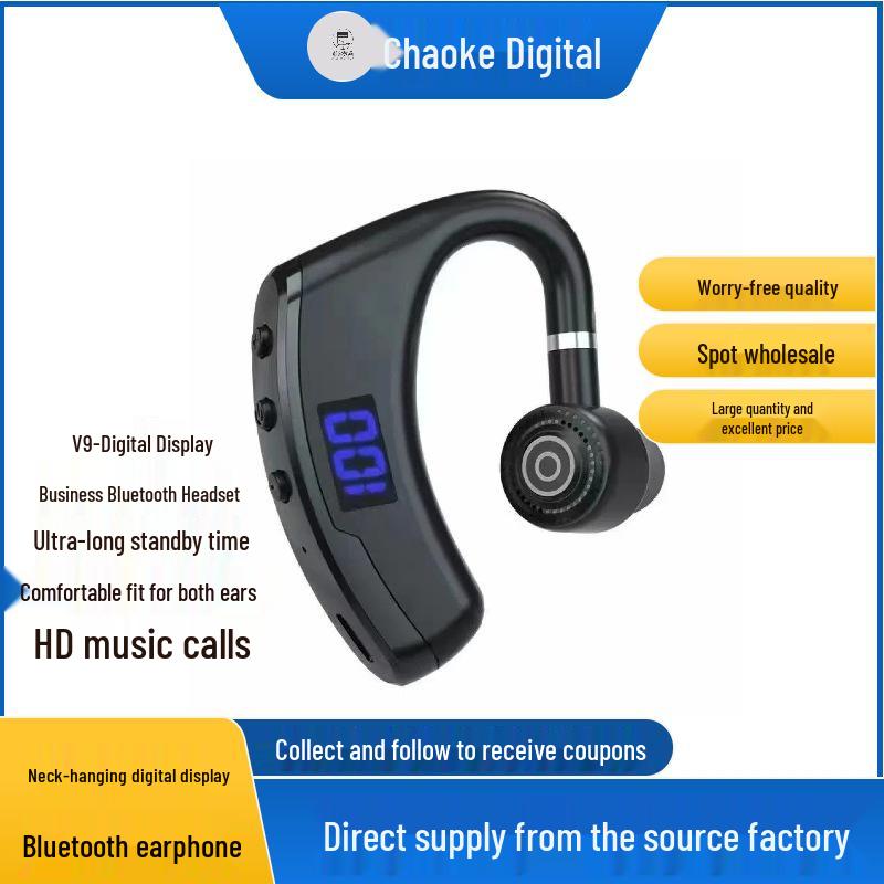 V9 Business Over-Ear Kabellose Bluetooth Kopfhörer mit LED-Anzeige und langer Akkulaufzeit für Outdoor-Sport