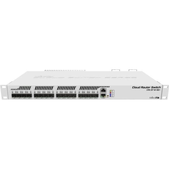 Switch manageable - MIKROTIK - CRS317-1G-16S+RM - 16 SFP+ ports - 1GbE copper port - Rack-mountable