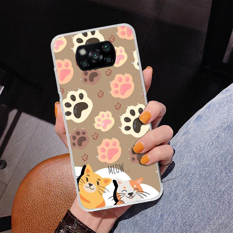 Cat Footprint Funny Paw Cute Phone Case For Xiaomi Poco X7 X6 X5 Pro F7 Ultra Redmi 15C 15 13C 13 12C 12 10 10A 10C 9 9A 9C 9T C