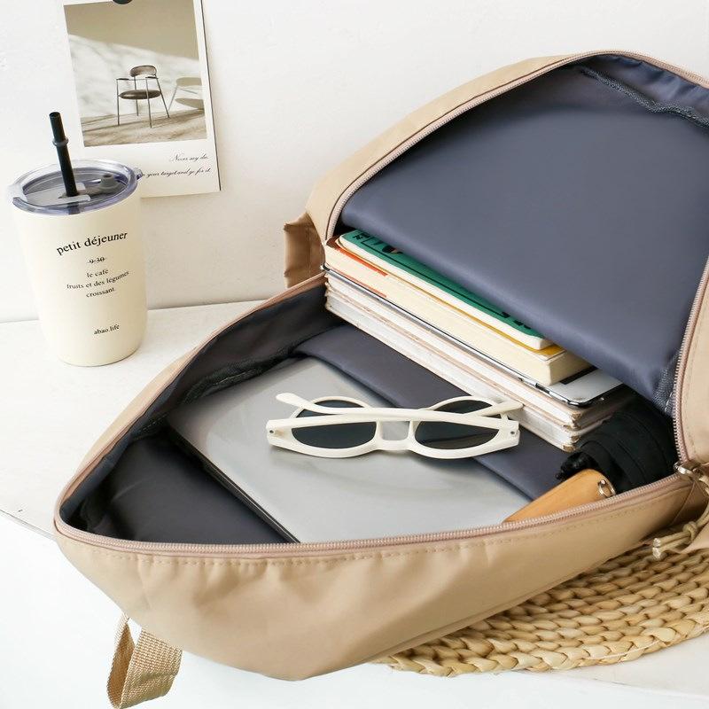 Cute Backpack Female Junior High School Student Backpack Primary School, High School, College Travel Backpack Large Capacity Multi Piece Set Bag
