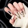 Gothic Red & Black Gradient Handmade Long False Nails