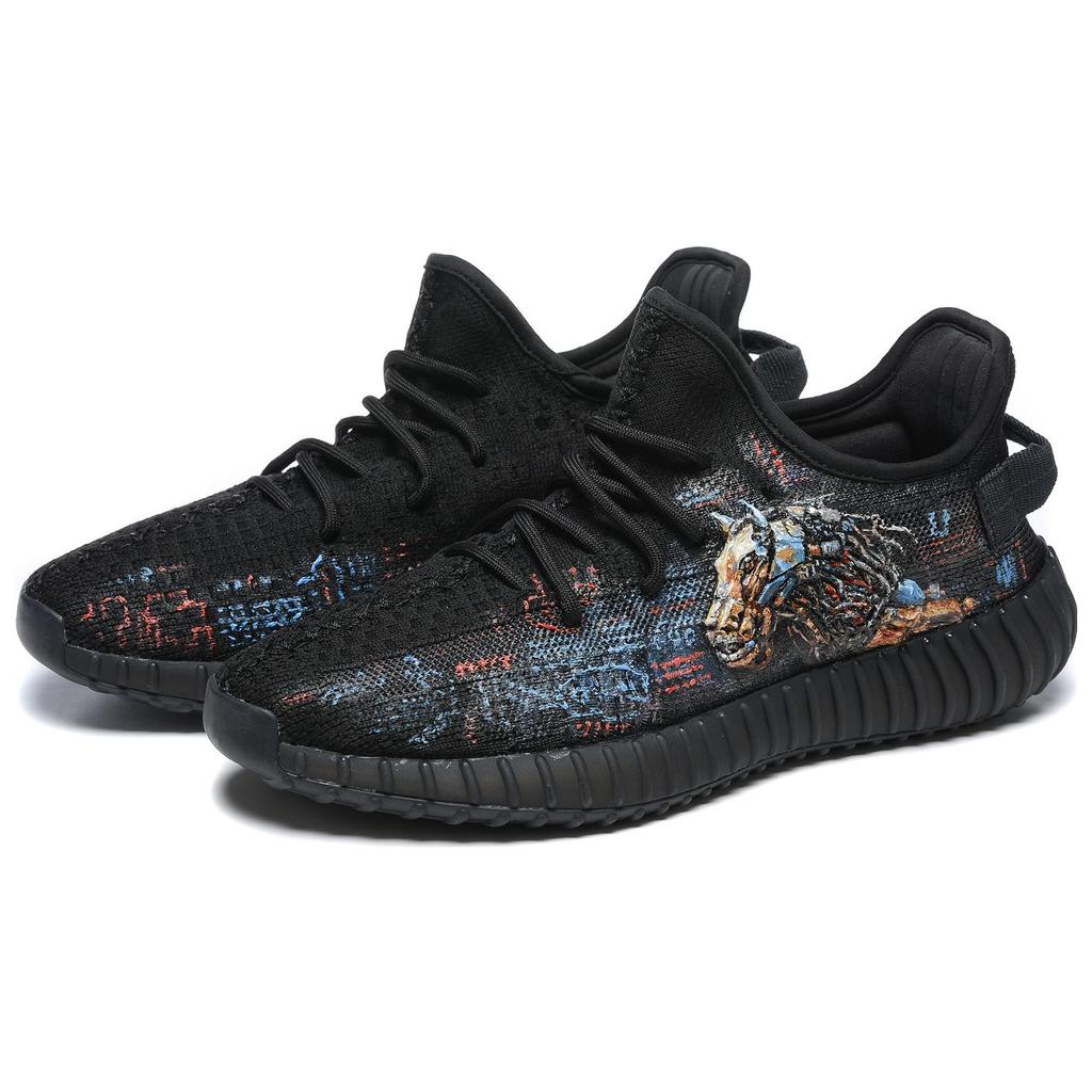 Adidas Originals Yeezy Boost 350 V2 Textile, TPU Cushioning Breathable Low top Casual Shoes Unisex Black HQ4540(Team54-)