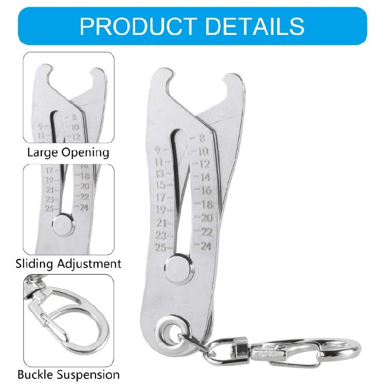 Portable Precise Thread Size Checker Keychain Precise Bolt Size Finders Keychain Thread Size Bolt Size Finders Keychain