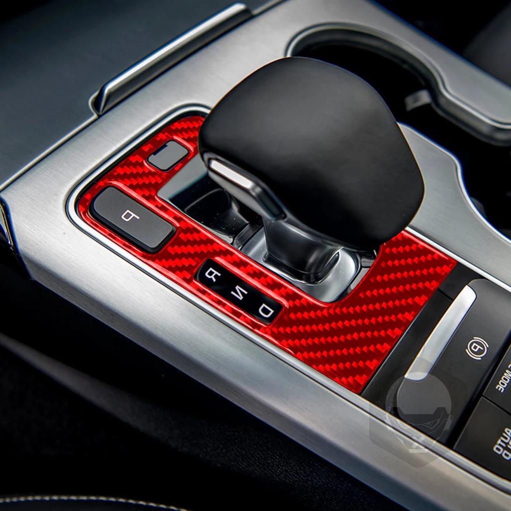 For Kia Stinger 2022 2023 Accessorie Carbon Car Interior Gear Shift Frame Trim Sticker Decoration