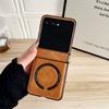 Leder Magnetische Kabellose Lade Handyhülle für Motorola Razr 60 50 40 Ultra Moto Razr 60 50 Scharnierschutz Stoßfeste Abdeckung